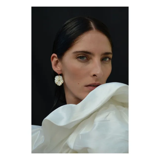 Boucles d'Oreilles New Bloom | Ecru