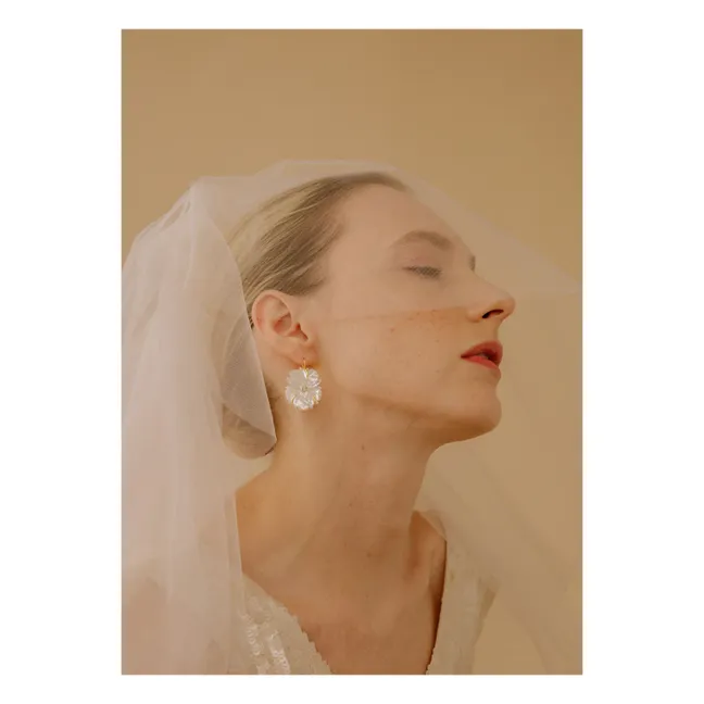 Boucles d'Oreilles New Bloom | Ecru