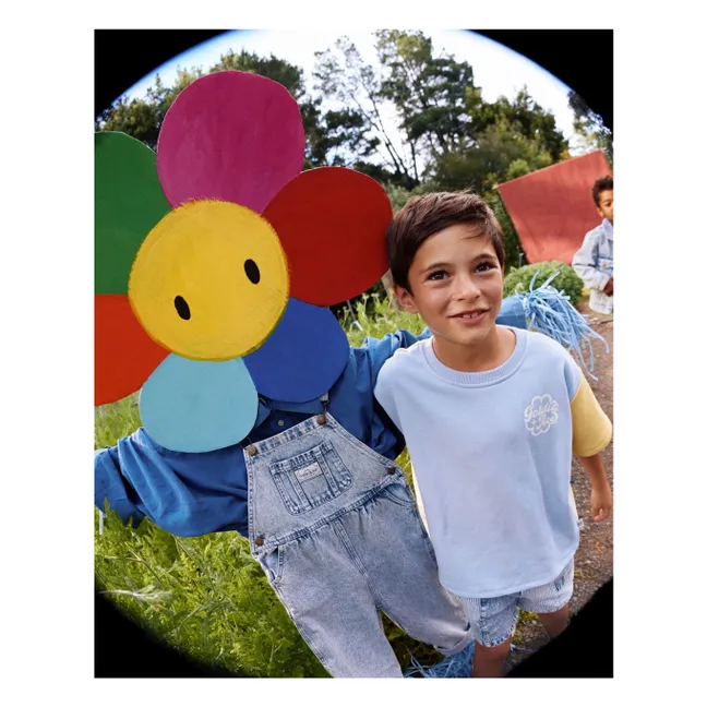 Camiseta oversize gruesa | Azul Cielo