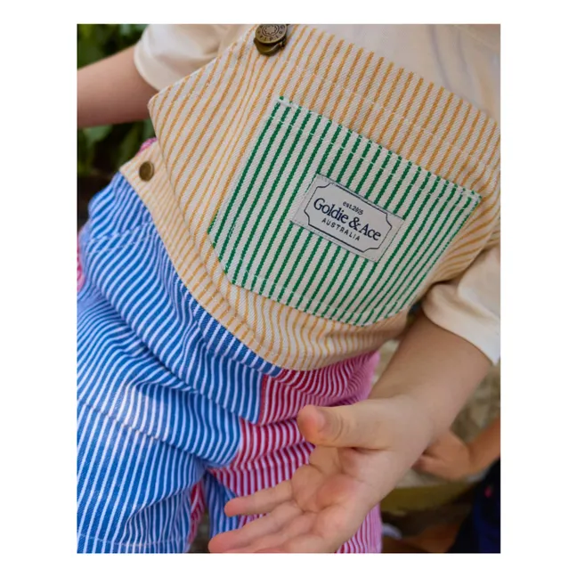 Peto corto patchwork a rayas | Rojo