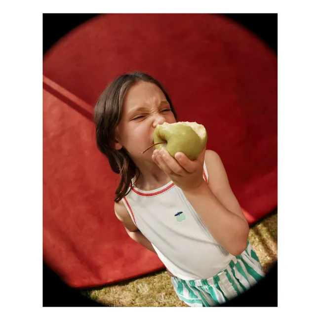 Débardeur Côtelé Pomme | Ivoire