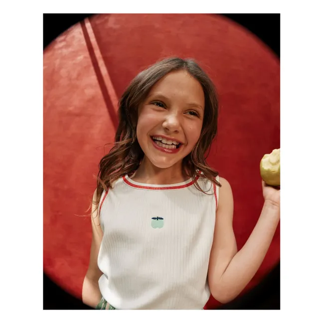 Débardeur Côtelé Pomme | Ivoire