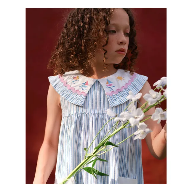 Vestido marinero de rayas | Azul