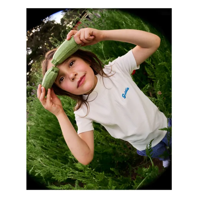 T-shirt Côtelé Goldie | Blanc