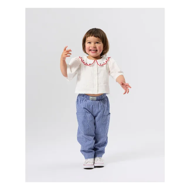 Blouse Crop Fraises | Ivoire