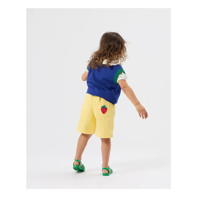 Pantalones cortos vaqueros lisos | Amarillo