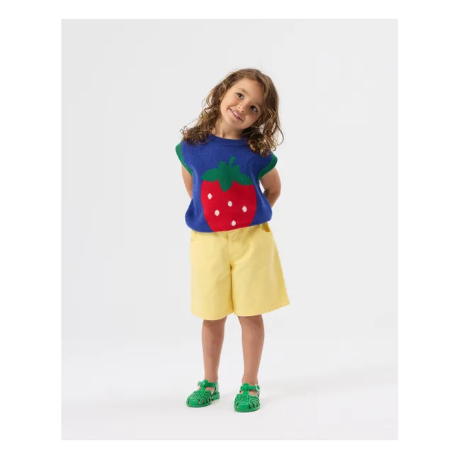 Short Denim Uni | Jaune