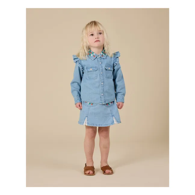 Falda Strawberry Chambray | Azul