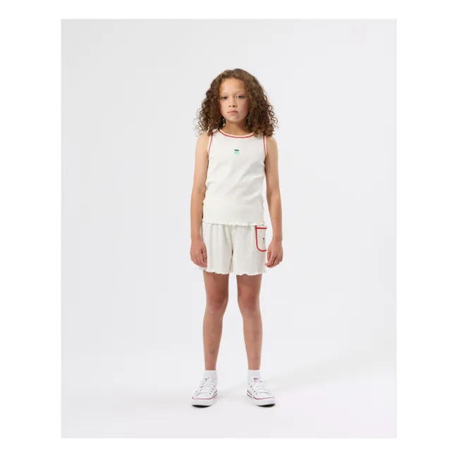 Débardeur Côtelé Pomme | Ivoire