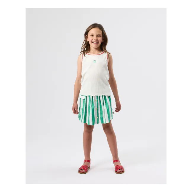 Débardeur Côtelé Pomme | Ivoire