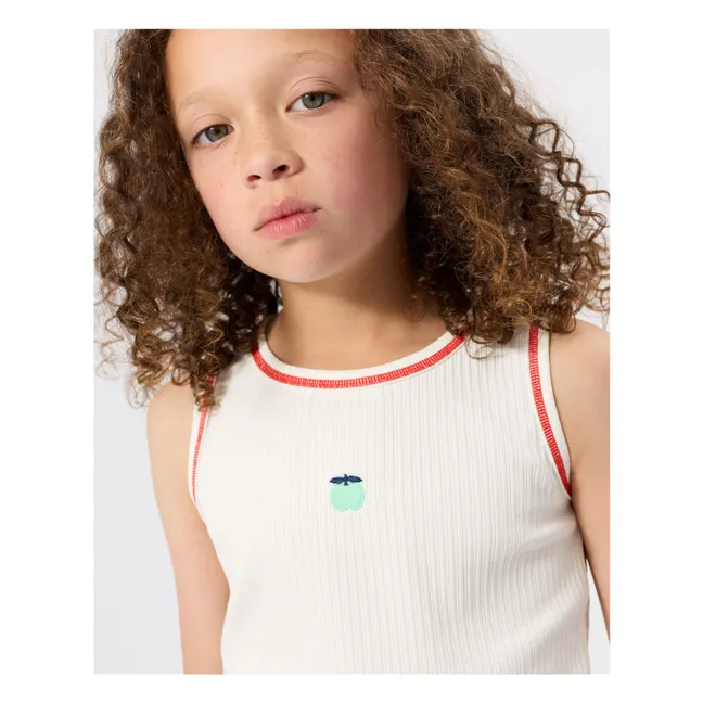 Débardeur Côtelé Pomme | Ivoire