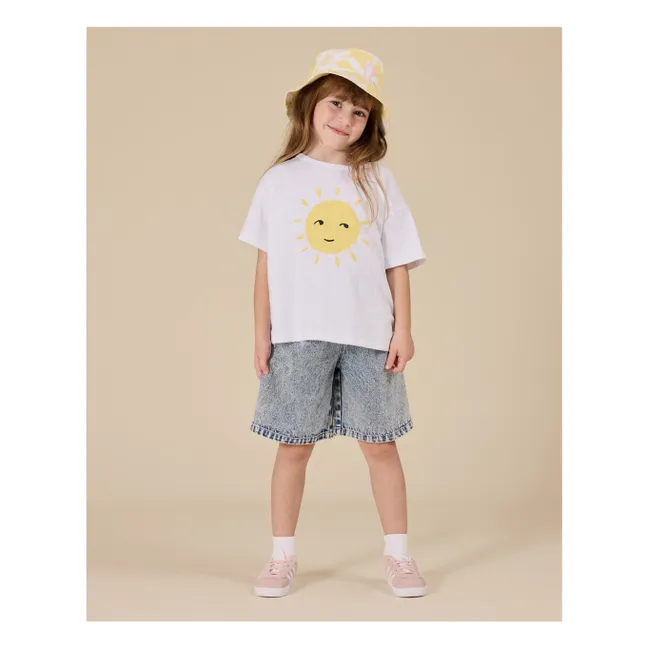 Exclusivité Goldie+Ace x Smallable - T-shirt Oversize Soleil | Blanc