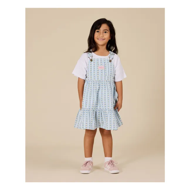 Exclusivité Goldie+Ace x Smallable - Robe Salopette Fleurie | Bleu