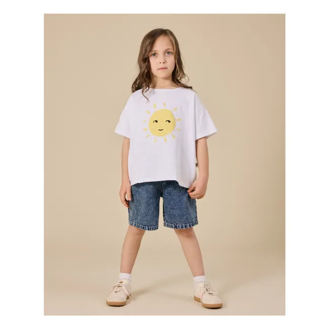 Exclusivité Goldie+Ace x Smallable - T-shirt Oversize Soleil | Blanc