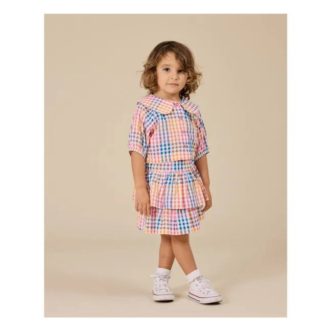 Exclusivité Goldie+Ace x Smallable - Jupe Volants Vichy | Rose