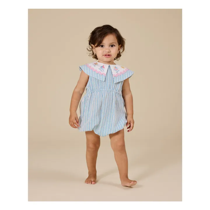 Pelele marinero a rayas | Azul- Imagen del producto n°1