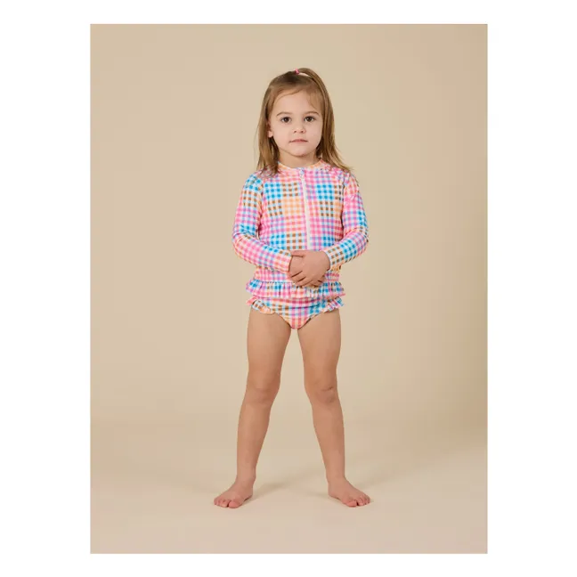 Culotte de Bain Carreaux | Rose