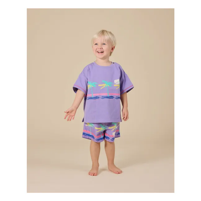 Short de Bain Palmiers | Violet