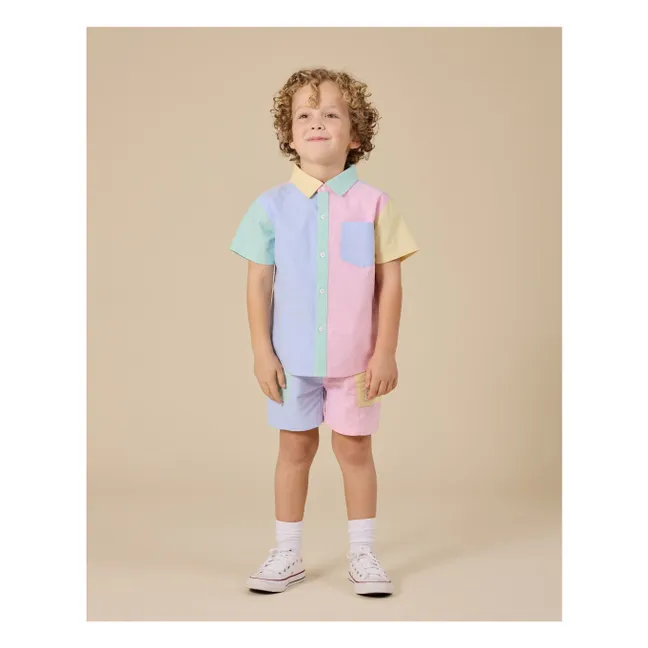 Camisa Colorblock | Rosa