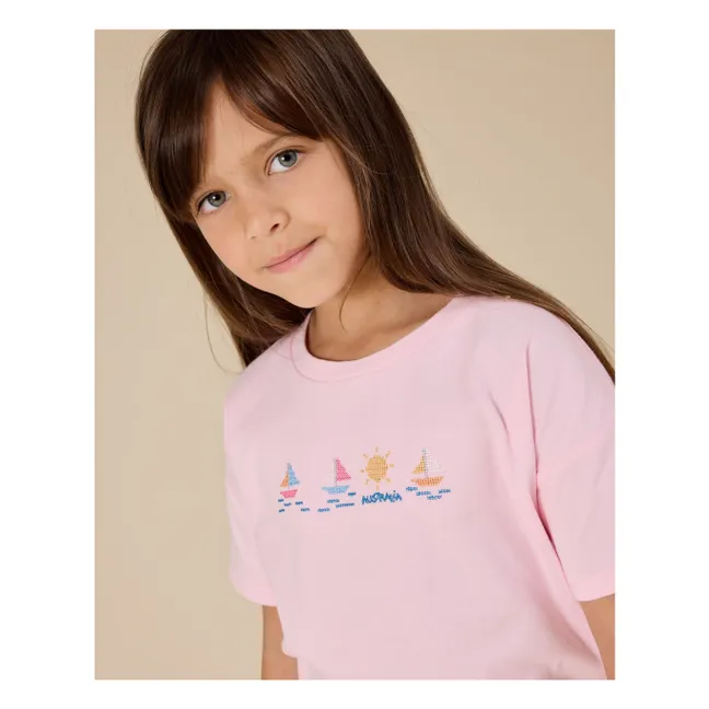 Camiseta Barcos | Rosa Pálido
