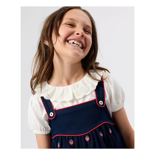 Camiseta cuello volante | Blanco