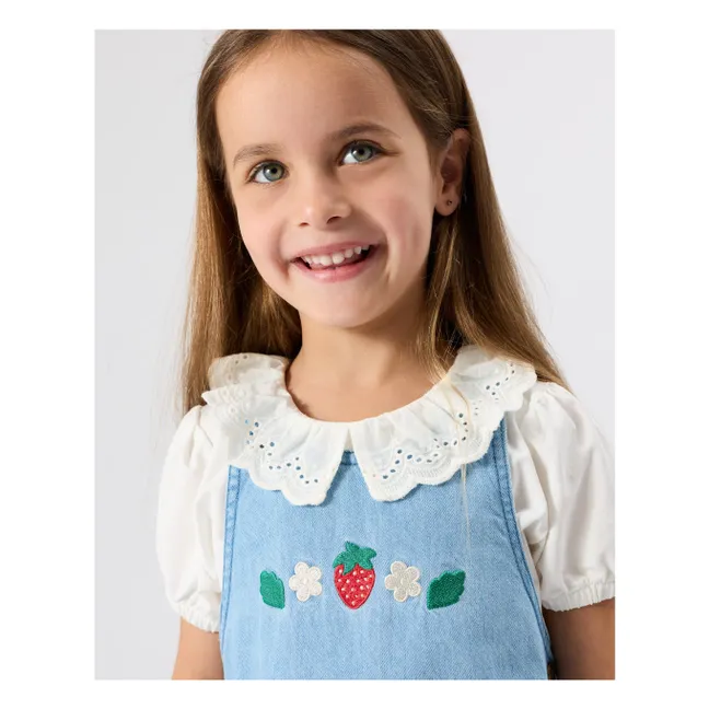 Camiseta cuello volante | Blanco