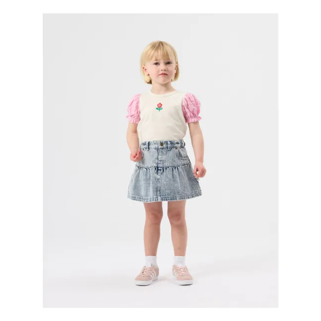 Jupe Denim Peplum | Bleu