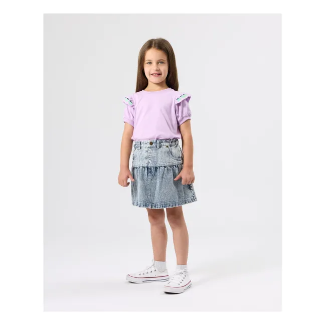 Jupe Denim Peplum | Bleu
