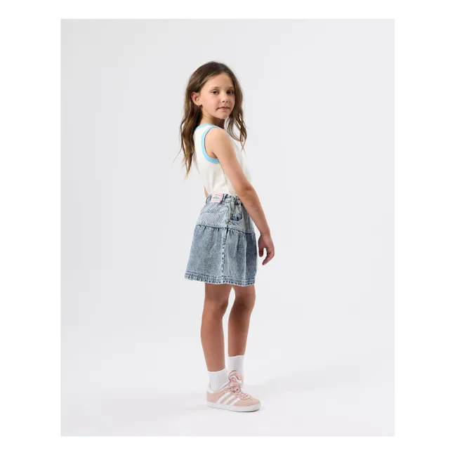 Jupe Denim Peplum | Bleu