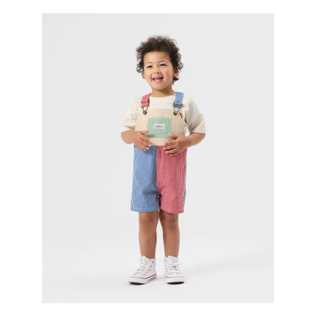 Peto corto patchwork a rayas | Rojo