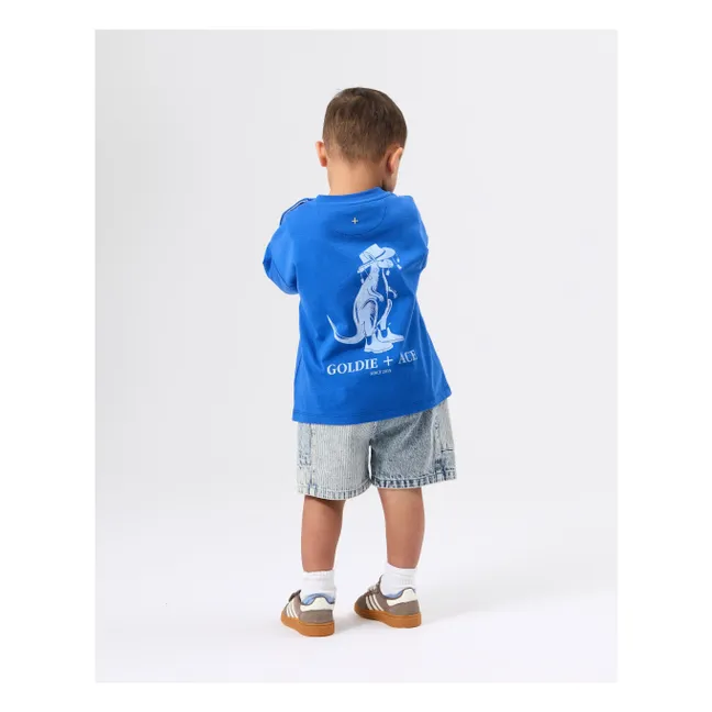 Short Denim Rayé | Bleu