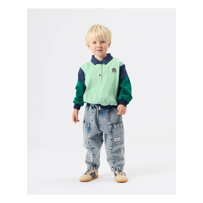 Sweatshirt Polokragen Rugby | Grün