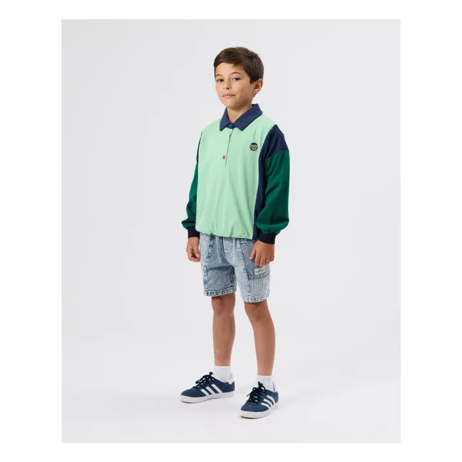 Sudadera Rugby Cuello Polo | Verde