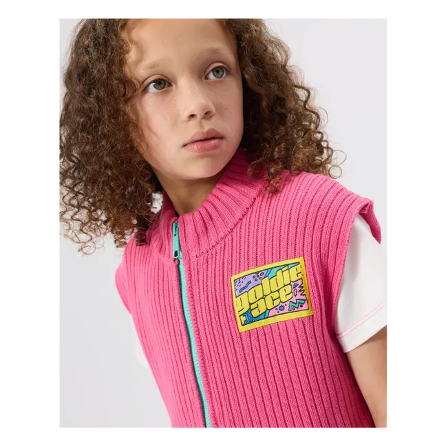 Gilet Sans Manches Côtelé | Rose