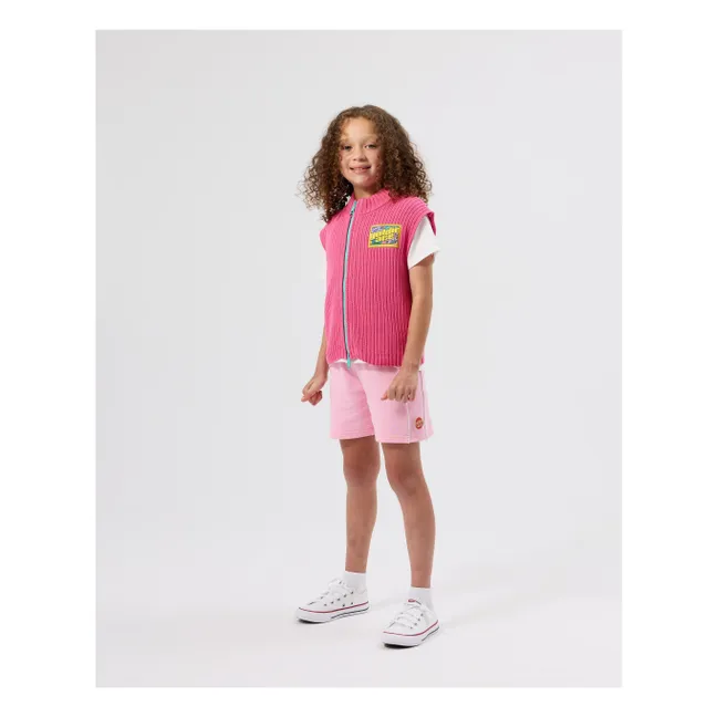 Gilet Sans Manches Côtelé | Rose