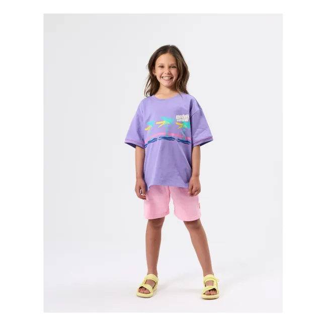 T-shirt Oversize Palmiers | Violet