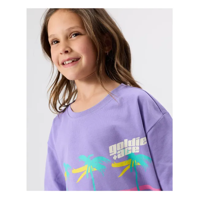 T-shirt Oversize Palmiers | Violet