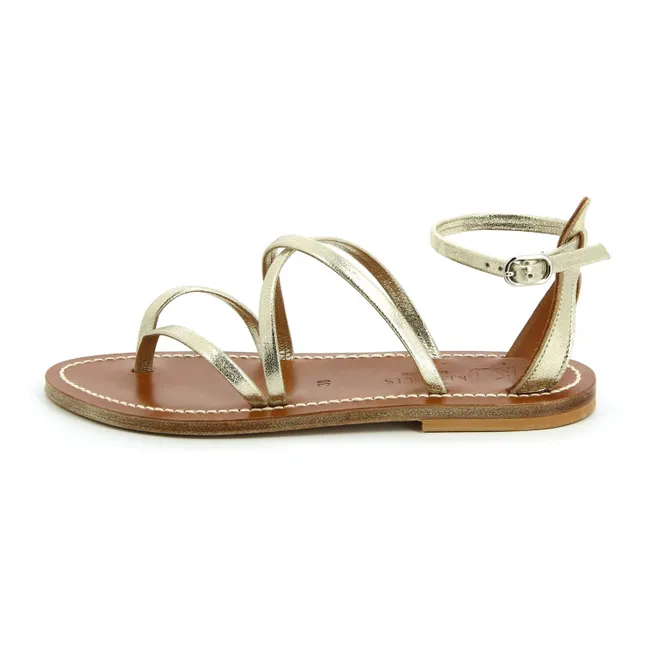 Sandalias metálicas Epicure | Champagne