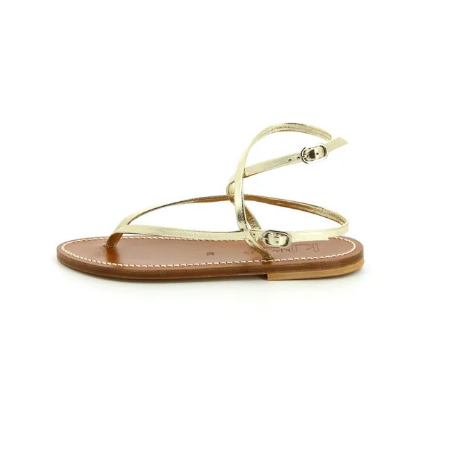 Sandalias Abako metalizadas | Champagne