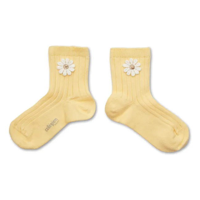 Bérénice Flowers Socks | Vanilla