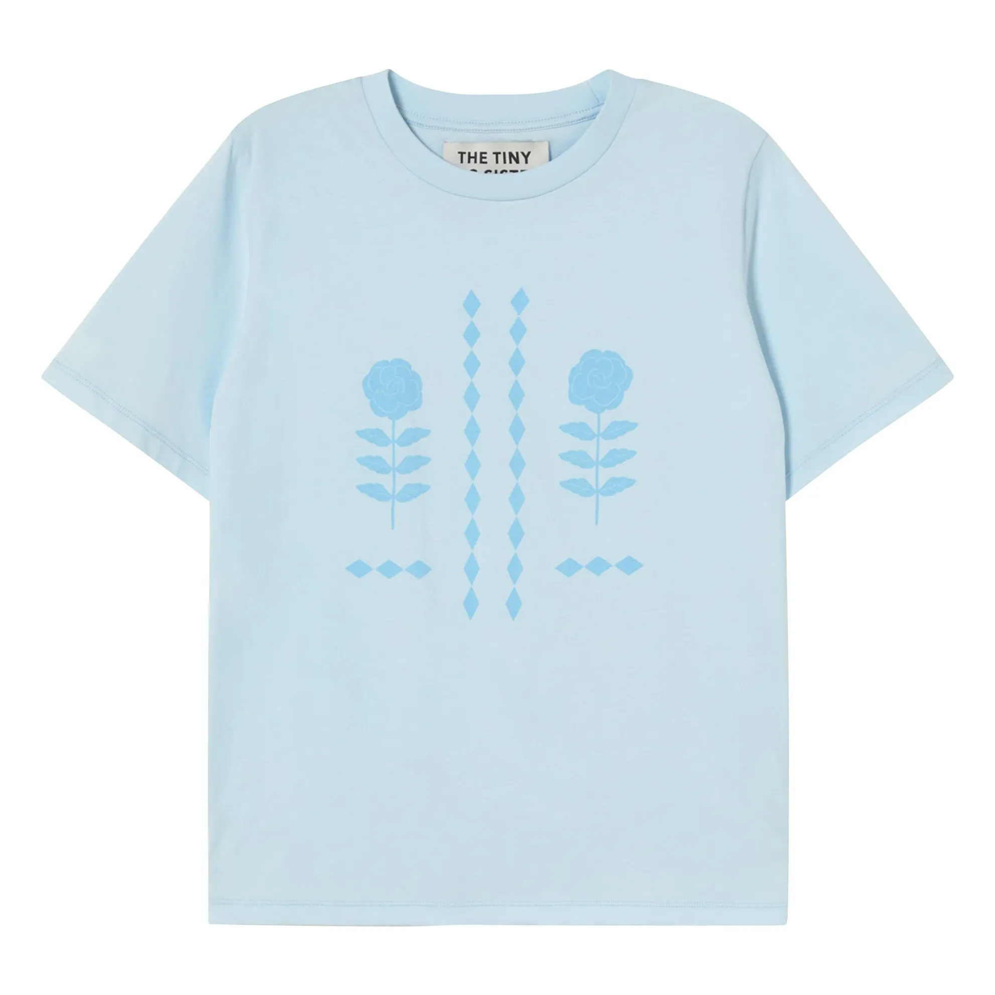 The Tiny Big Sister Blue Roses Organic Cotton T-Shirt