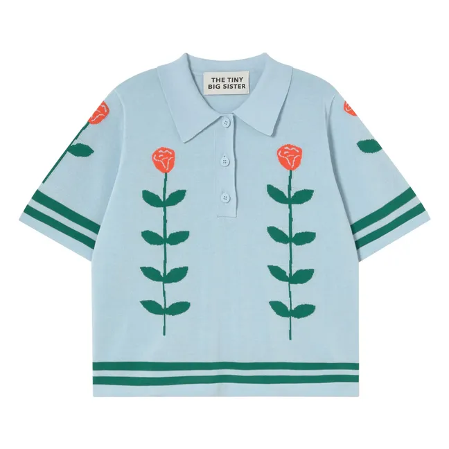 Polo Chloé Roses Coton | Bleu
