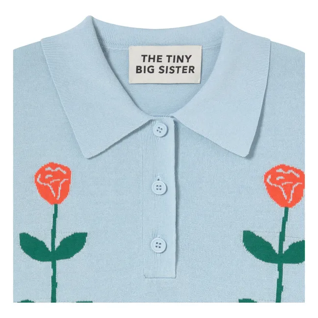 Polo Chloé Roses Coton | Bleu