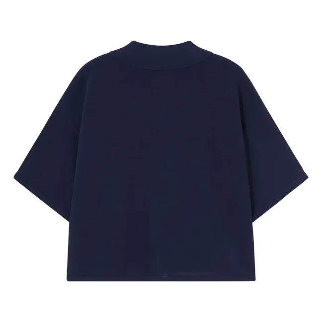 Polo Cygne Coton | Bleu marine