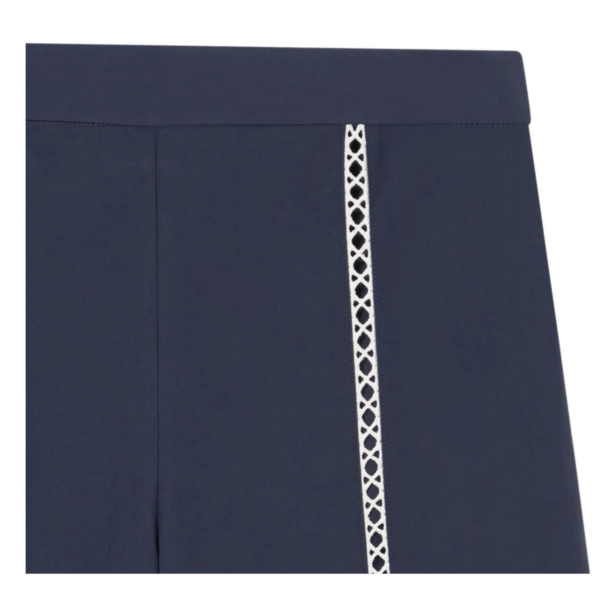 Pantalon Wide Coton | Bleu marine- Image produit n°5