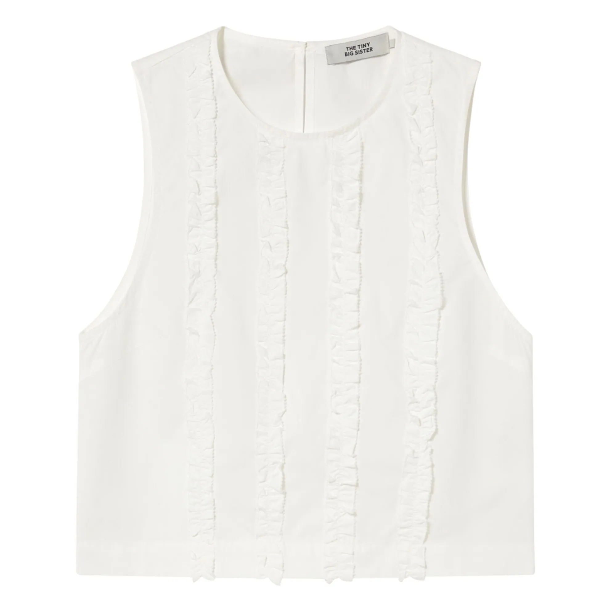 The Tiny Big Sister White Cotton Top