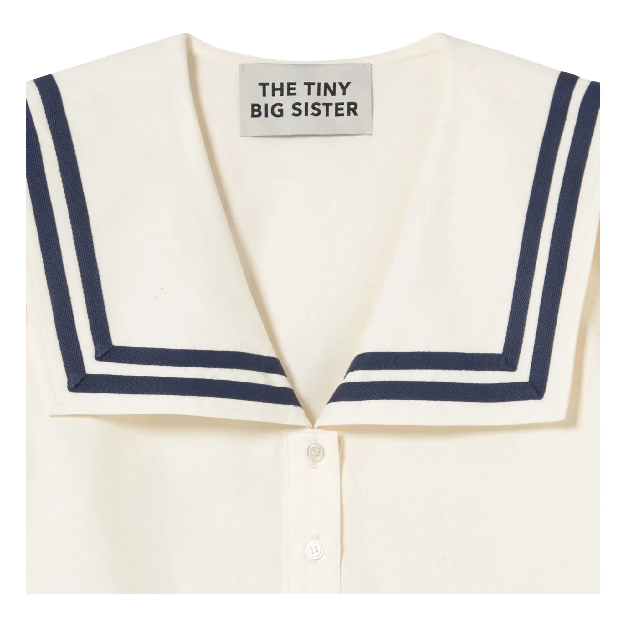 Blouse Volants Lin et Coton | Blanc cassé- Image produit n°5