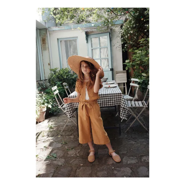 Pantalon Ample Ceinture | Jaune moutarde