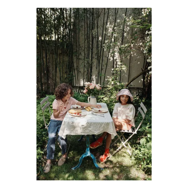 Polo a rayas de algodón orgánico | Rojo