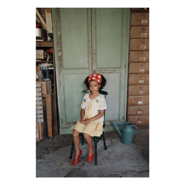 Robe Rayée Coton Bio | Jaune